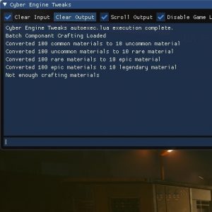 Batch Upgrade Crafting Materials - Cyberpunk 2077 Mod