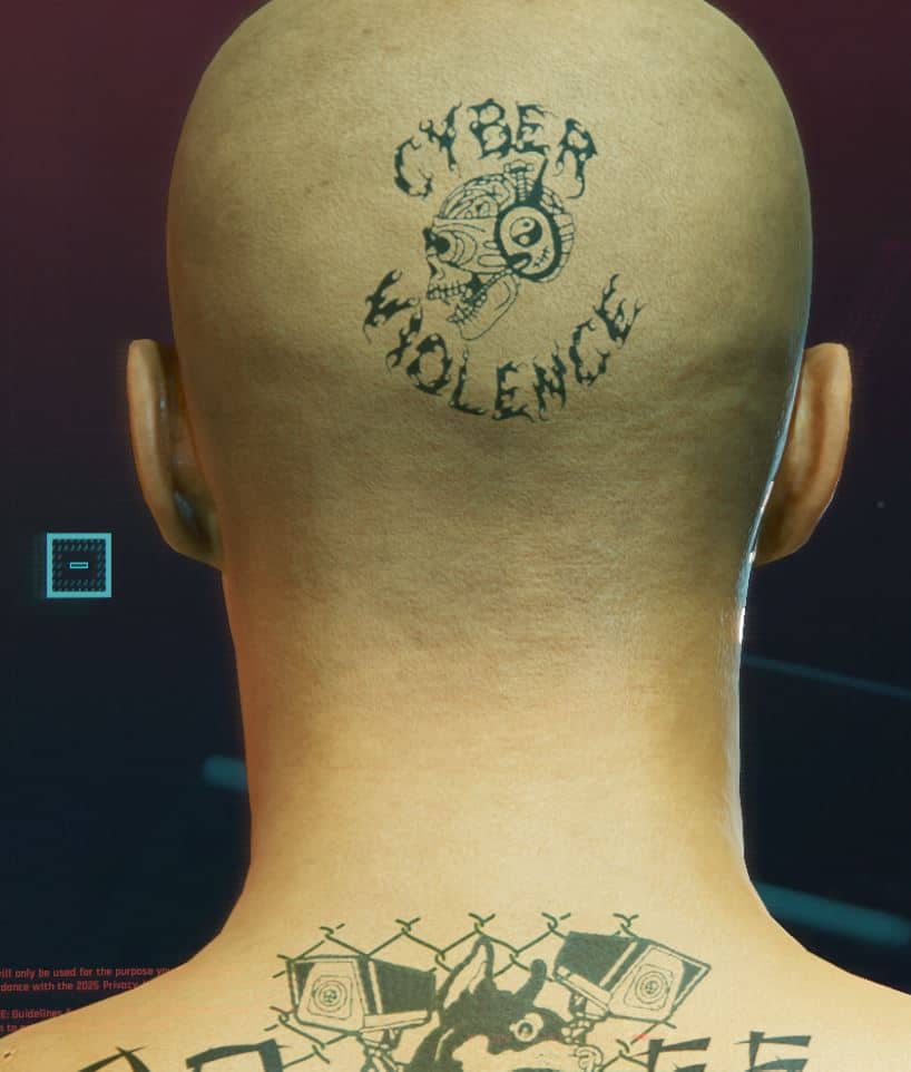 Ignorant Tattoos by Bad Lines Larry Cyberpunk 2077 Mod