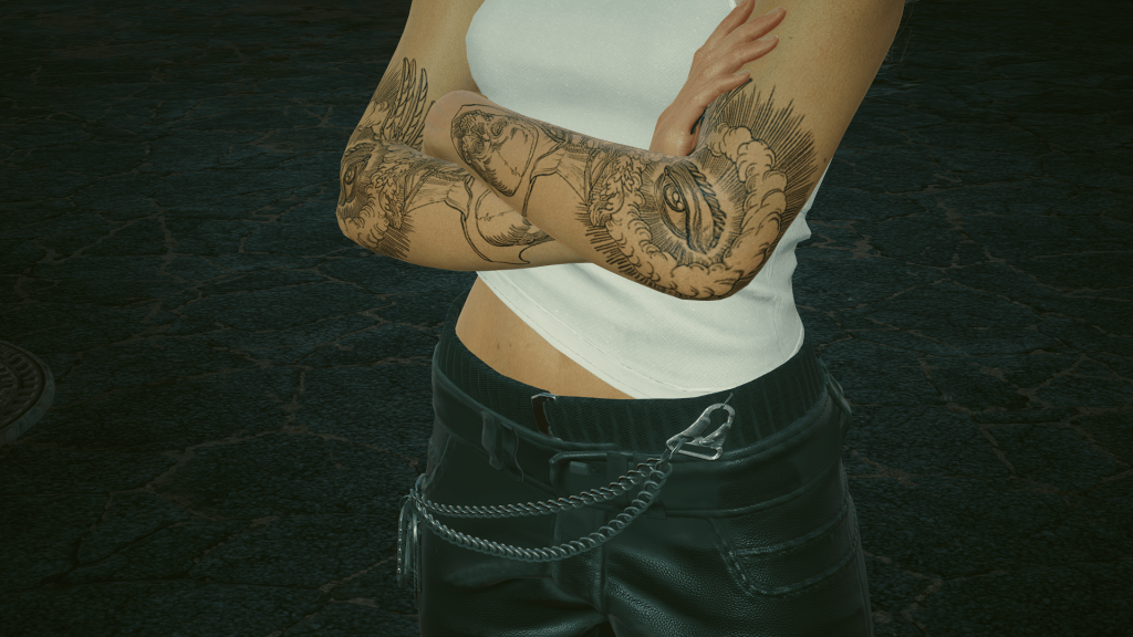 Mural Wrists Tattoo Cyberpunk 2077 Mod