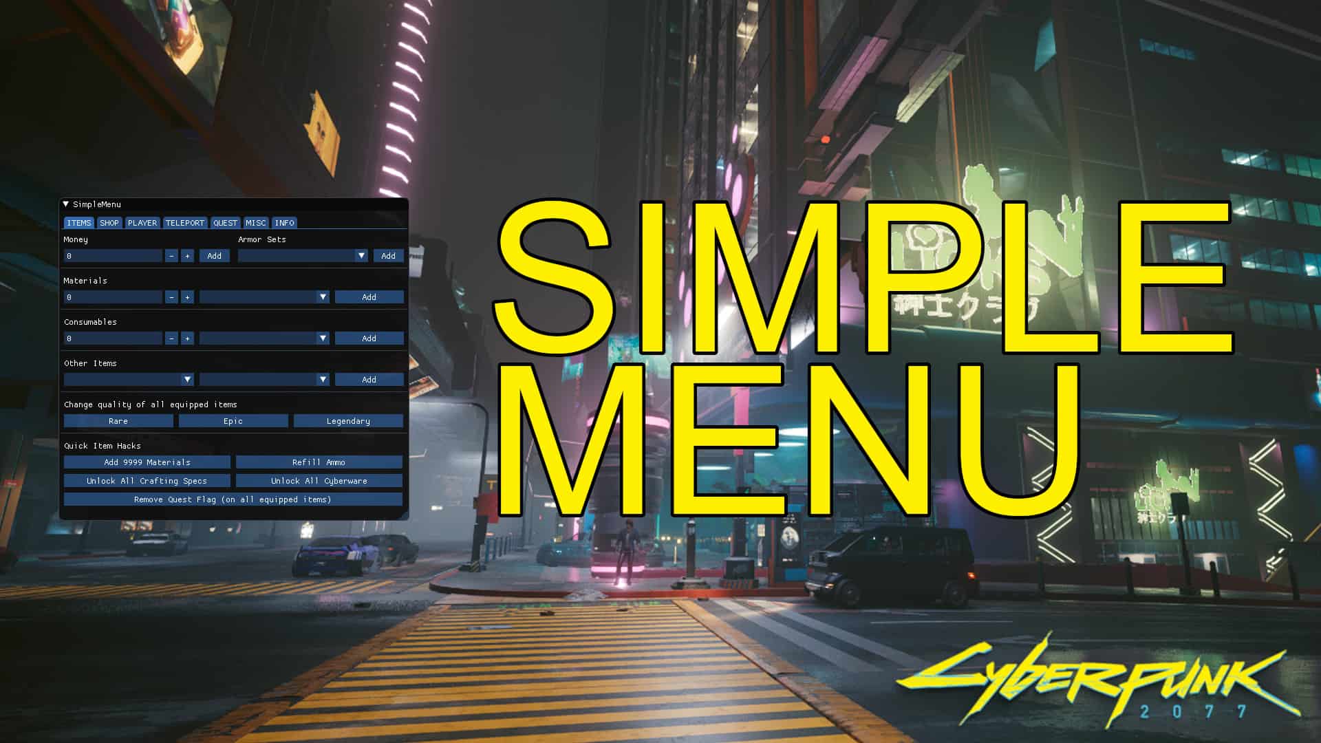 Cyberpunk Menu