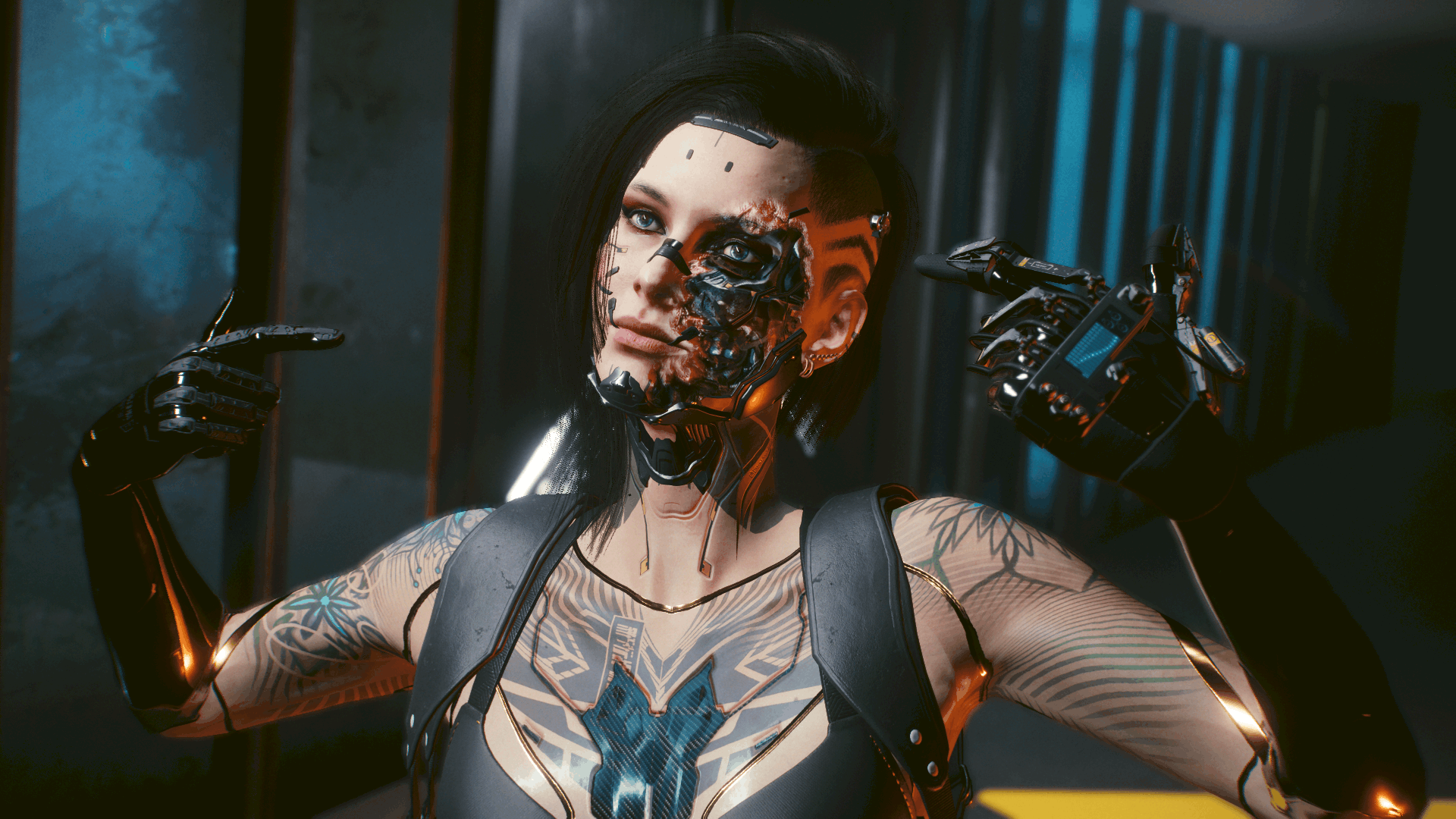 Damage face for V - Cyberpunk 2077 Mod