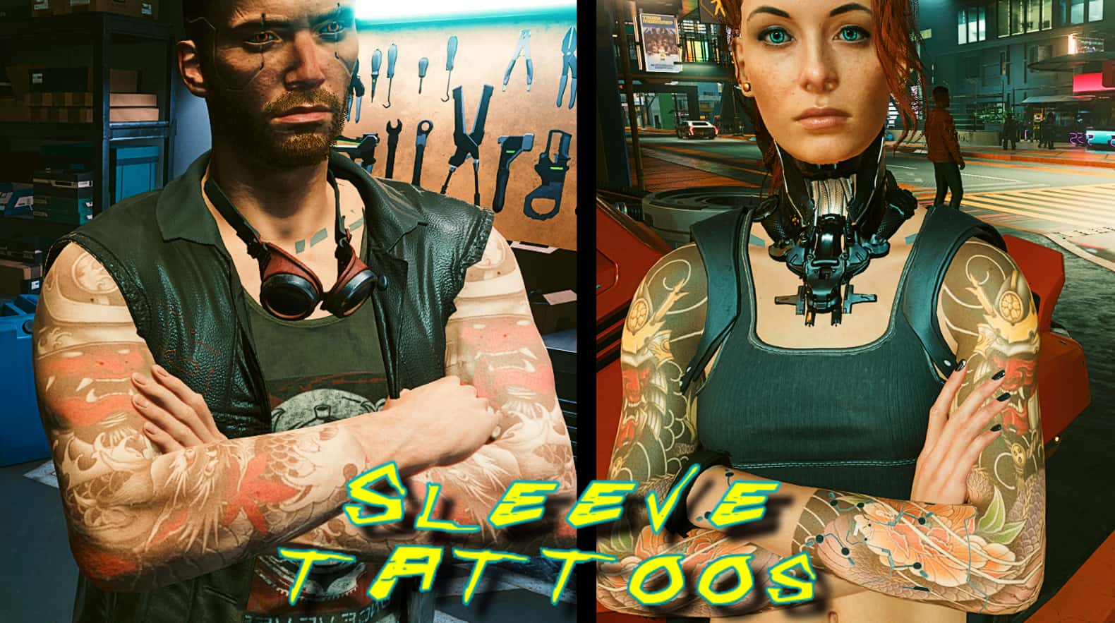 Japanese Tattoo Sleeves Shop - Cyberpunk 2077 Mod