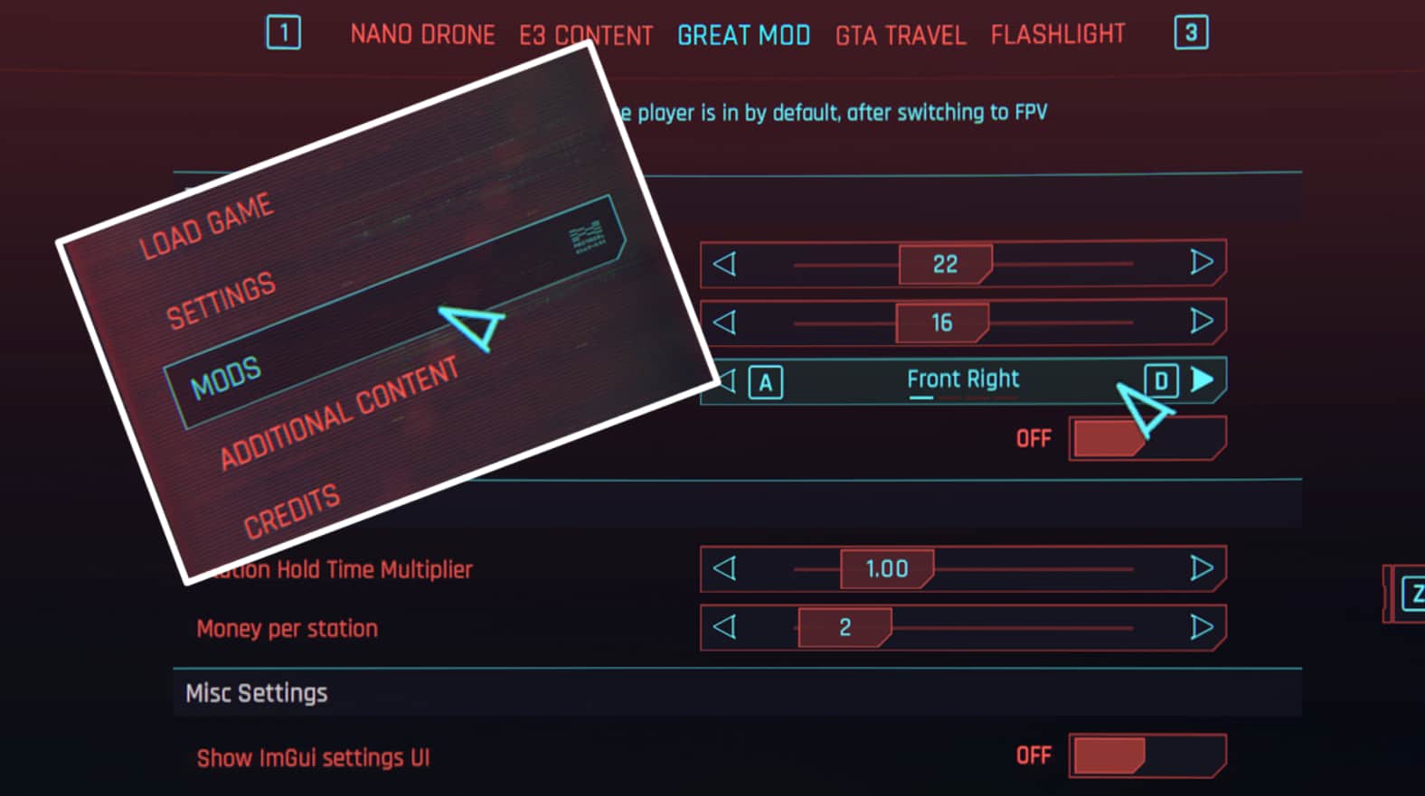 Cyberpunk settings menu фото 9